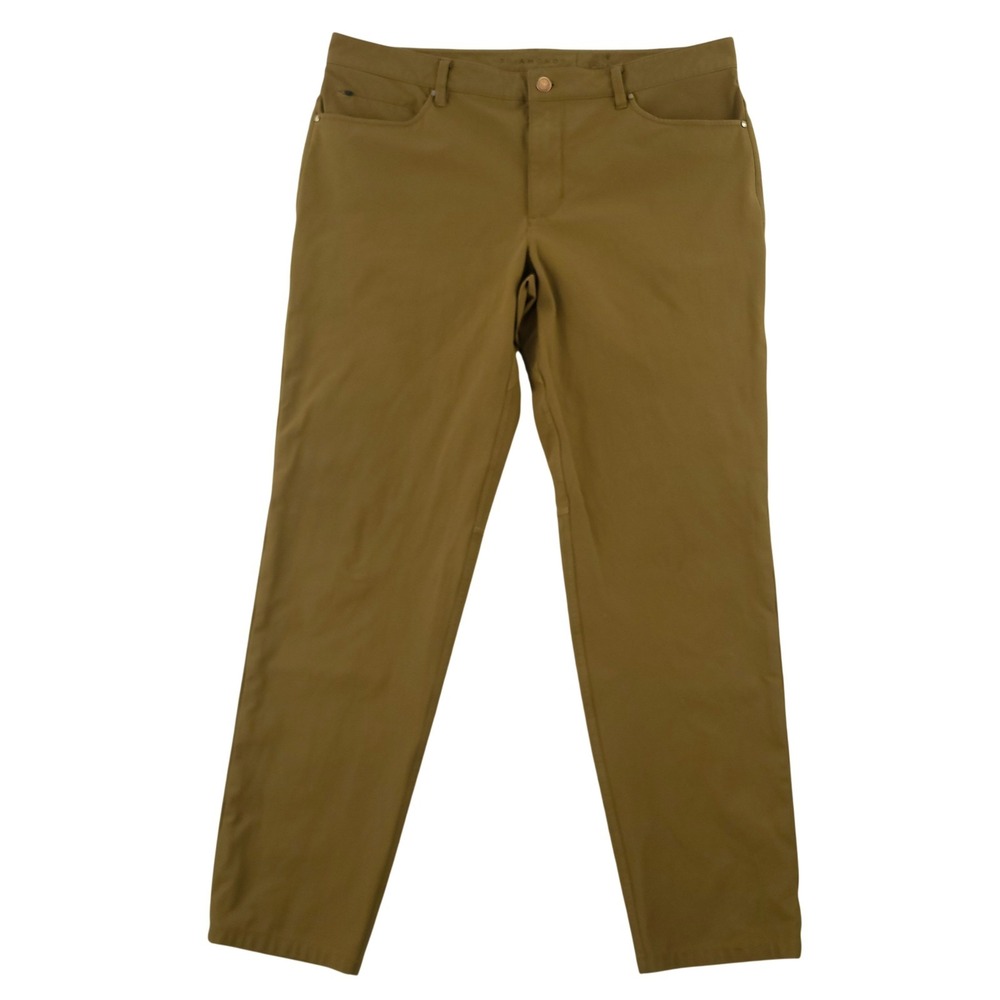7 Diamonds Infinity Pants Mens 36x30 Brown Chino Microfiber Stretch Casual
